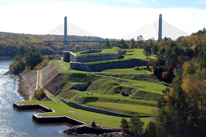 Fort Knox and the Penobscot Narrows Bridge and Observatory