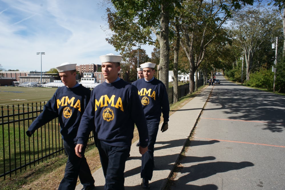Maine Maritime Academy cadets on homecoming week