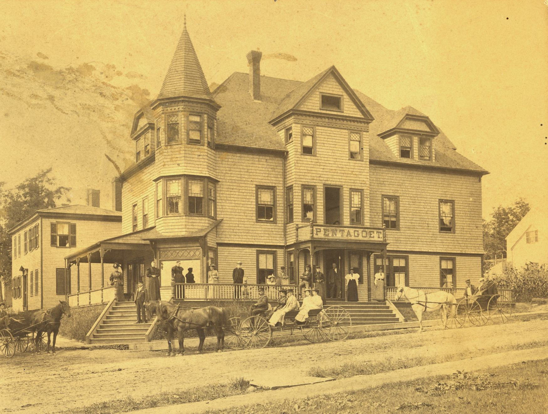 The original 1894 photograph of the Pentagoet Inn