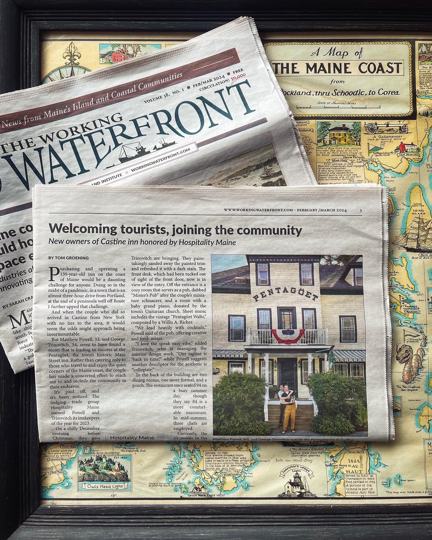 Pentagoet Inn in the Working Waterfront newspaper