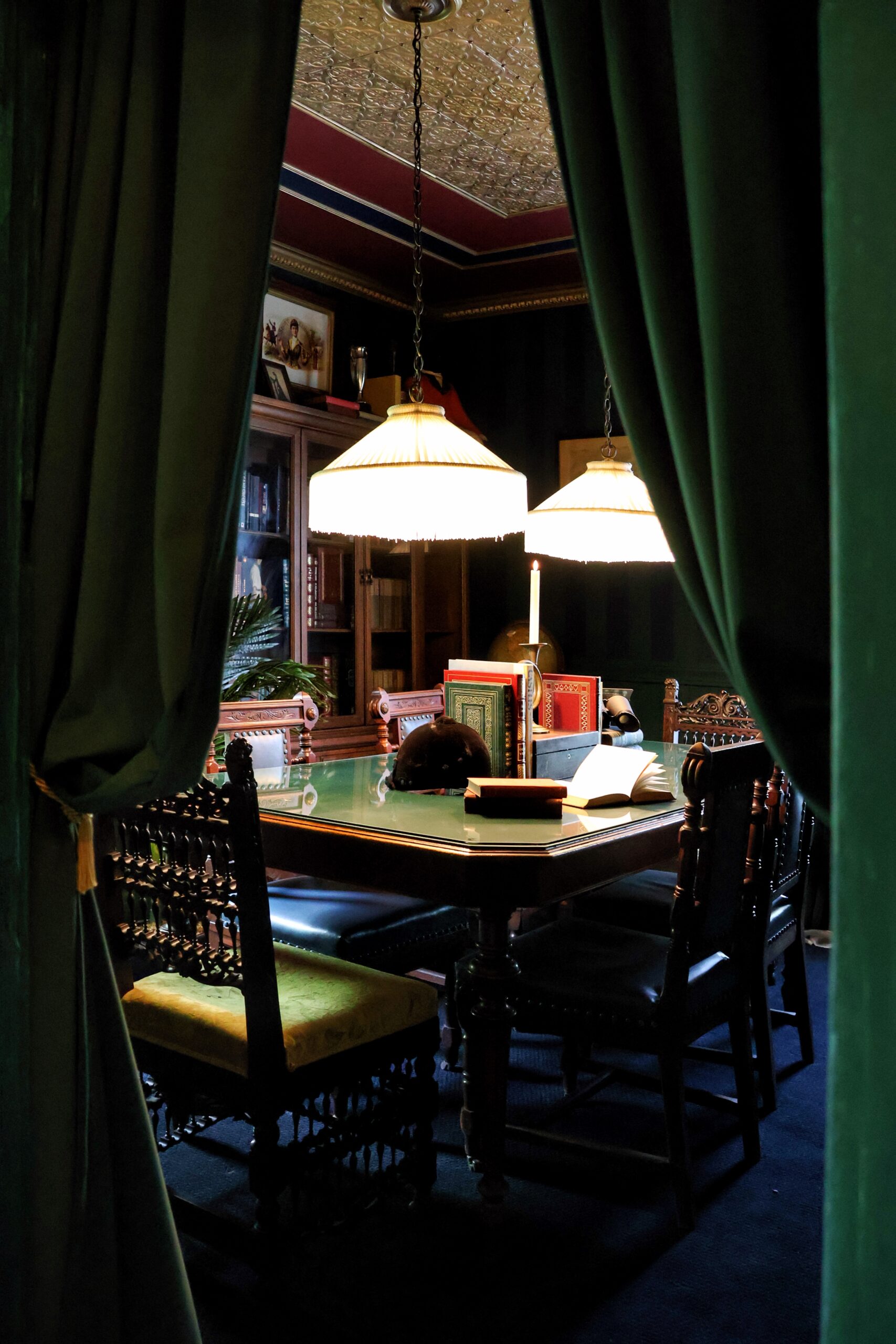 The library in our Maine inn